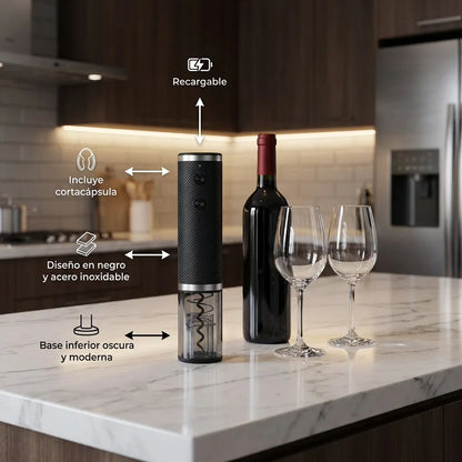 SET DESTAPADOR DE VINO ELECTRICO